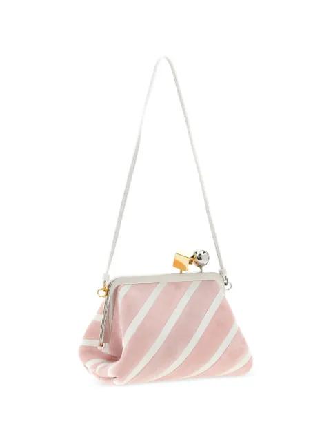 small The Berlingot striped leather clutch bag by JACQUEMUS