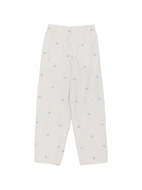 stripe-pattern embroidered trousers by JACQUEMUS
