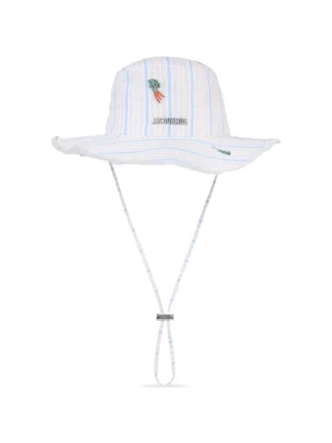 striped bucket hat by JACQUEMUS