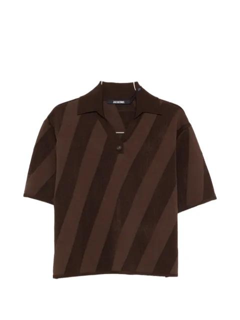 stripped V-neck polo shirt by JACQUEMUS