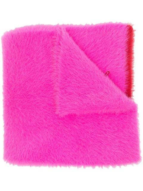 textured logo-embroidered scarf by JACQUEMUS