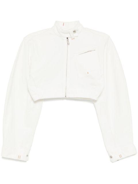 zip-up cropped jacket by JACQUEMUS