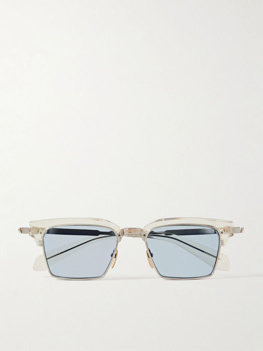 Alin acetate and silver-tone square-frame sunglasses by JACQUES MARIE MAGE