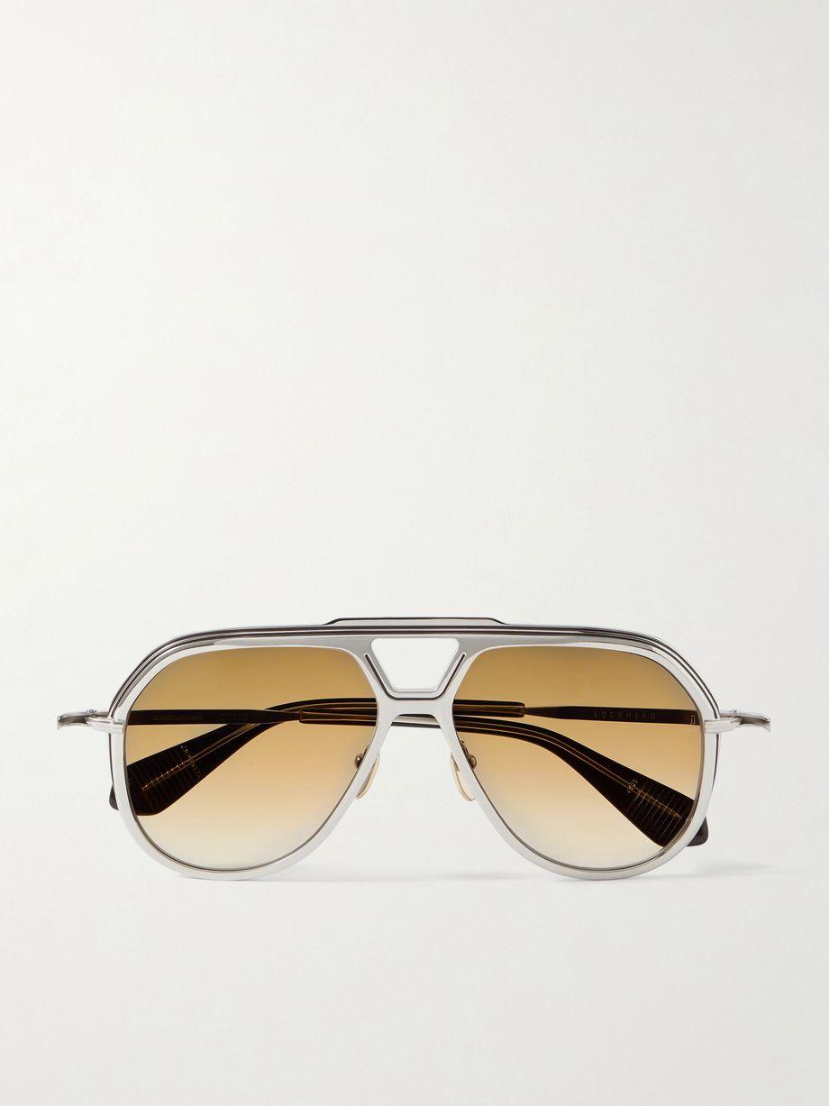 Lockheed aviator-style titanium and acetate sunglasses by JACQUES MARIE MAGE