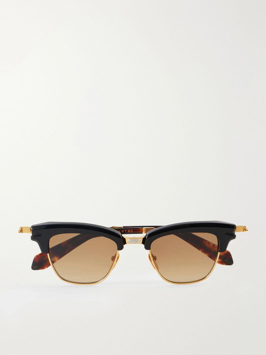 Sartre round-frame acetate and metal sunglasses by JACQUES MARIE MAGE