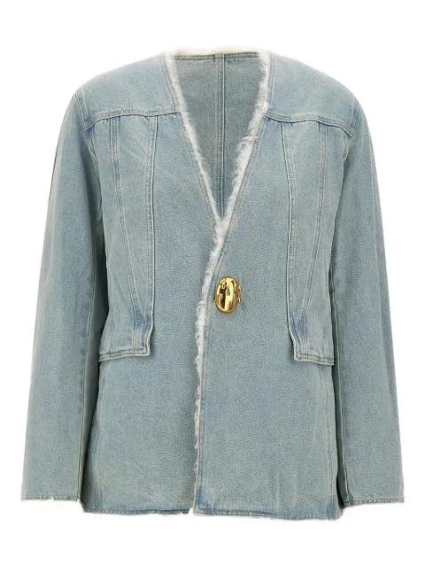 shearling denim jacket by JACQUES