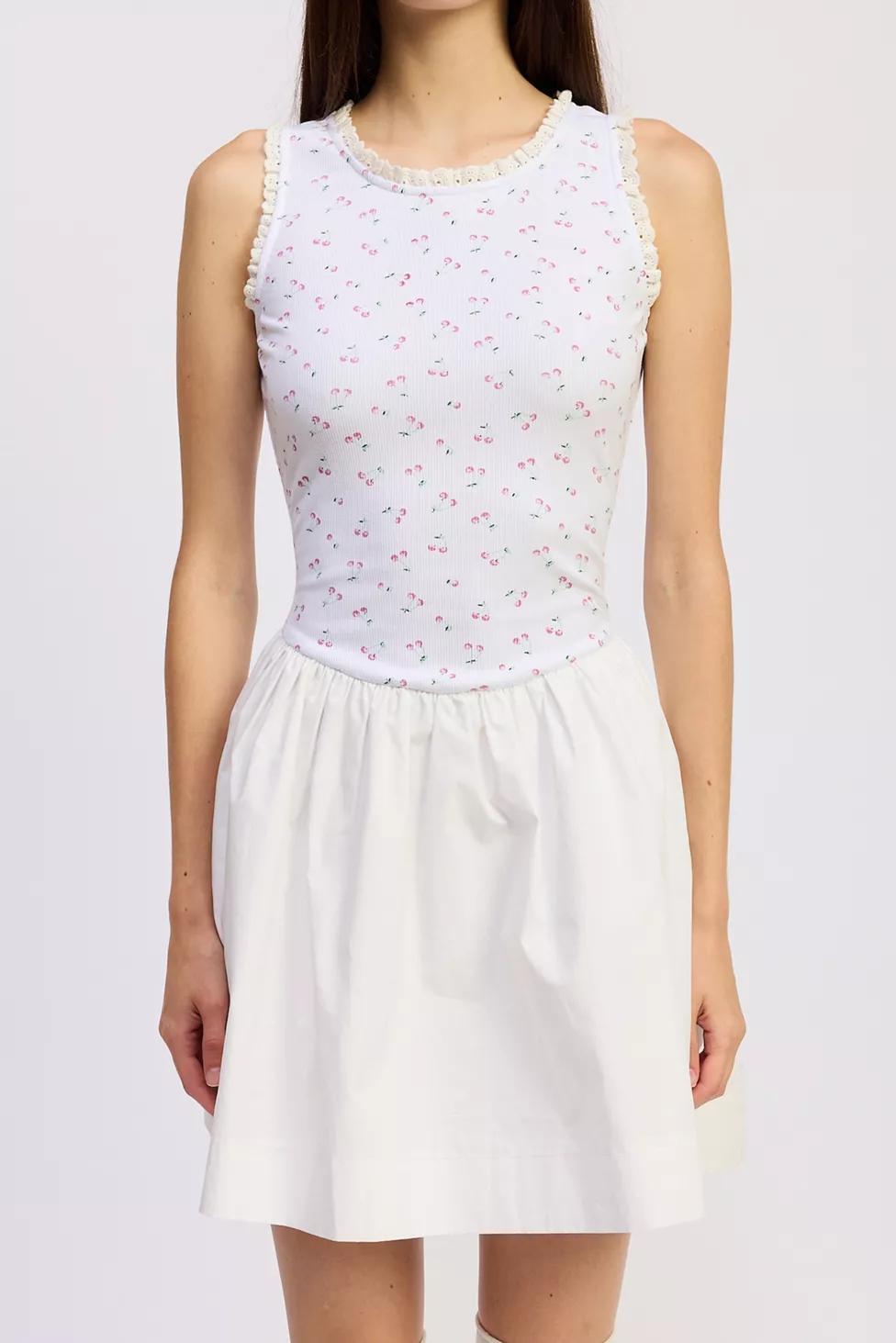 Jacquie The Label Cherrie Mixed Media Mini Dress by JACQUIE THE LABEL