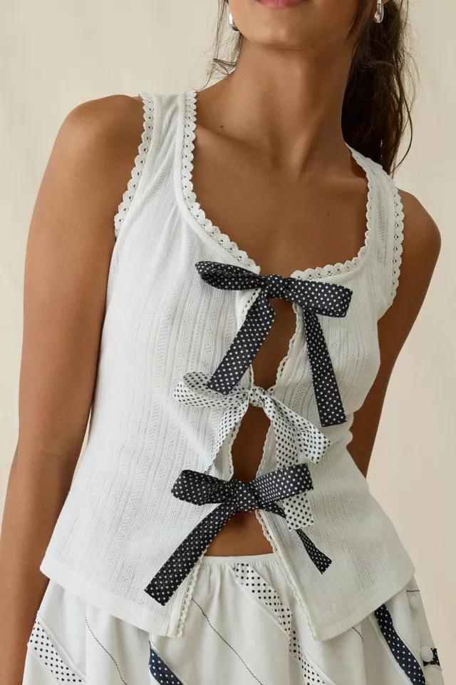 Jacquie The Label Norah Tie-Front Flyaway Tank Top by JACQUIE THE LABEL