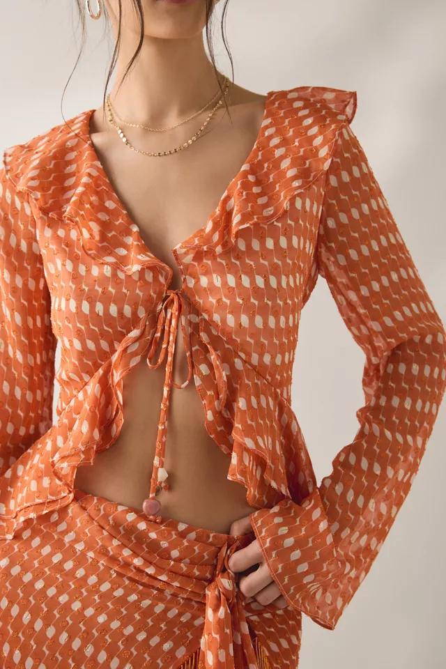 Jacquie The Label Ruffle Long Sleeve Flyaway Top by JACQUIE THE LABEL