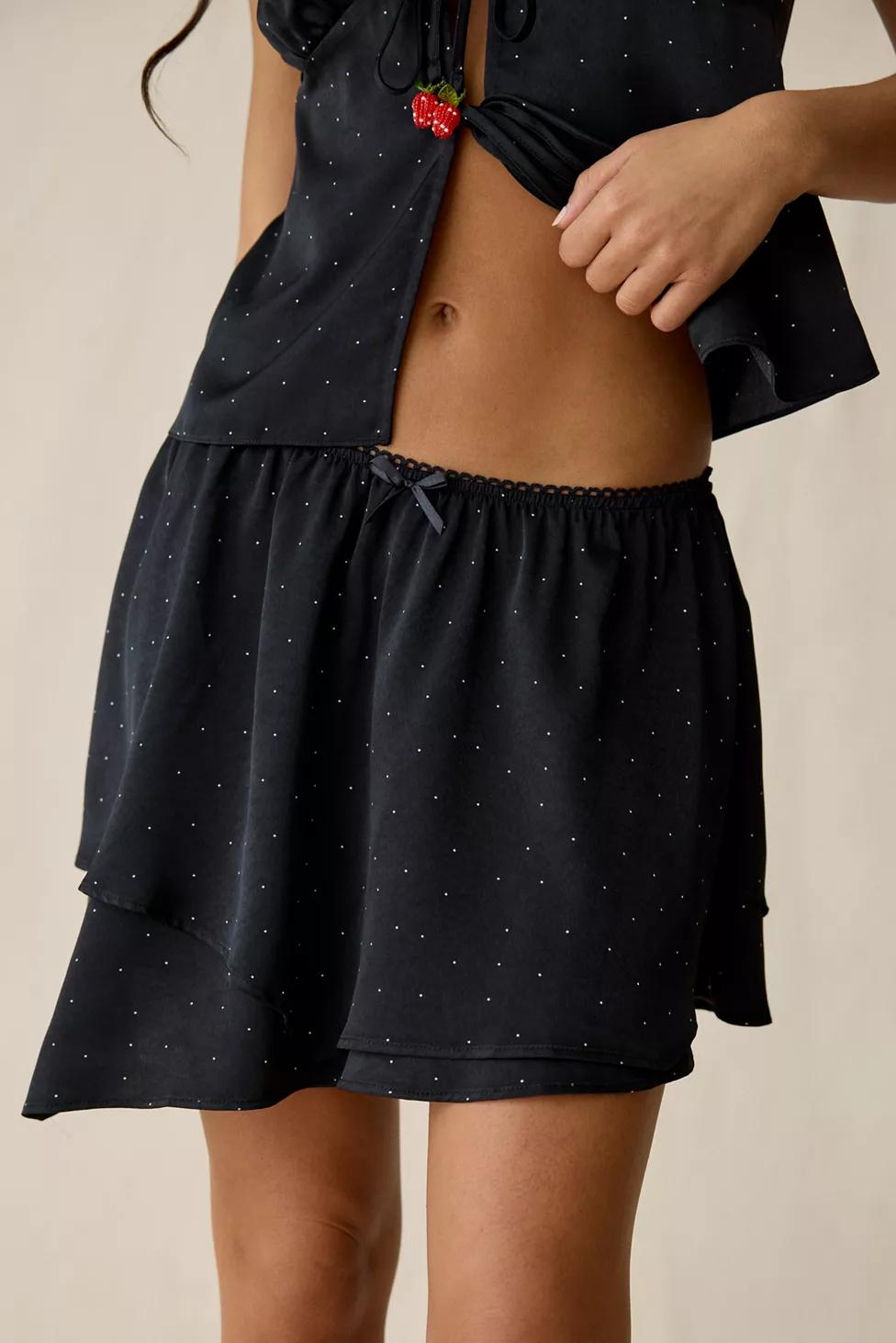 Jacquie The Label Teagan Asymmetric Tiered Mini Skirt by JACQUIE THE LABEL