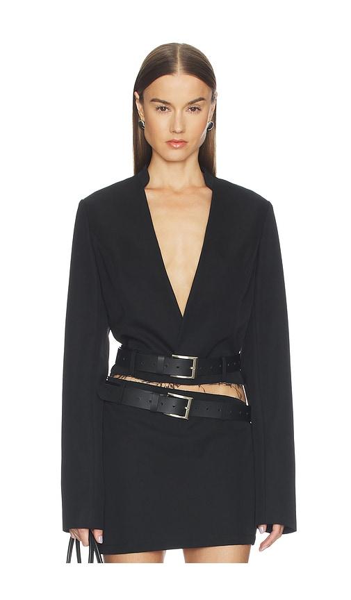 Jade Cropper Cropped Blazer in Black by JADE CROPPER