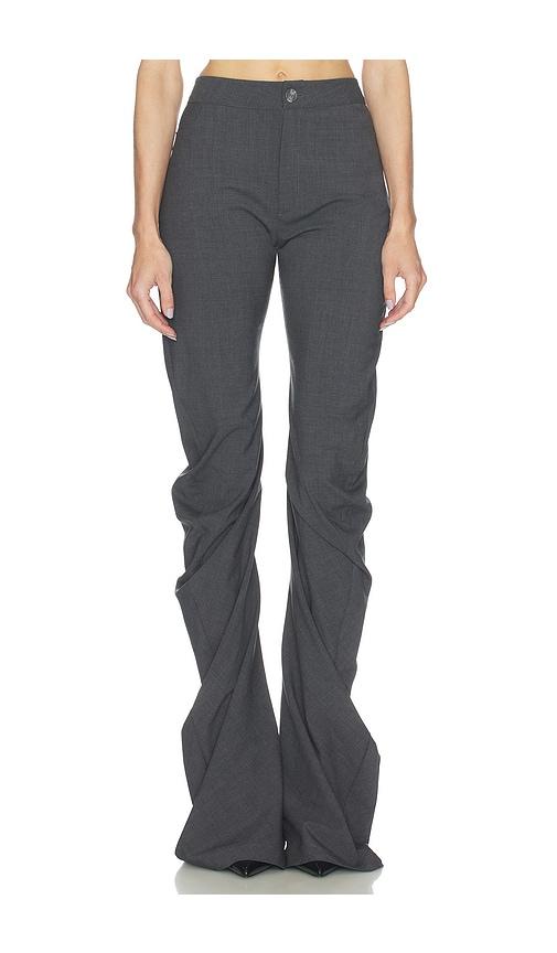 Jade Cropper Twisted Trouser in Grey by JADE CROPPER