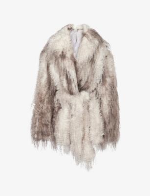 Alaska Belted Faux-Fur Coat by JADED LONDON