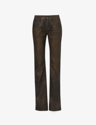 Cooper Straight-Leg Faux-Leather Jeans by JADED LONDON