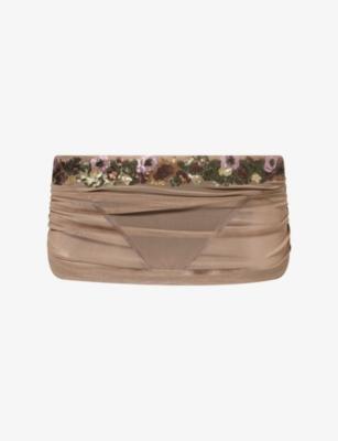 Dalya Mesh-Skirt Sequin-Trim Bikini Bottoms by JADED LONDON