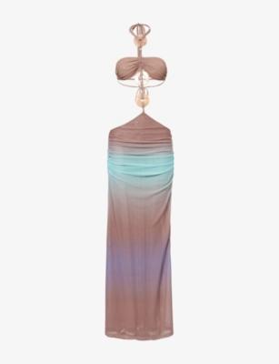 Embellished Cut-Out Stretch-Mesh Maxi Dress by JADED LONDON