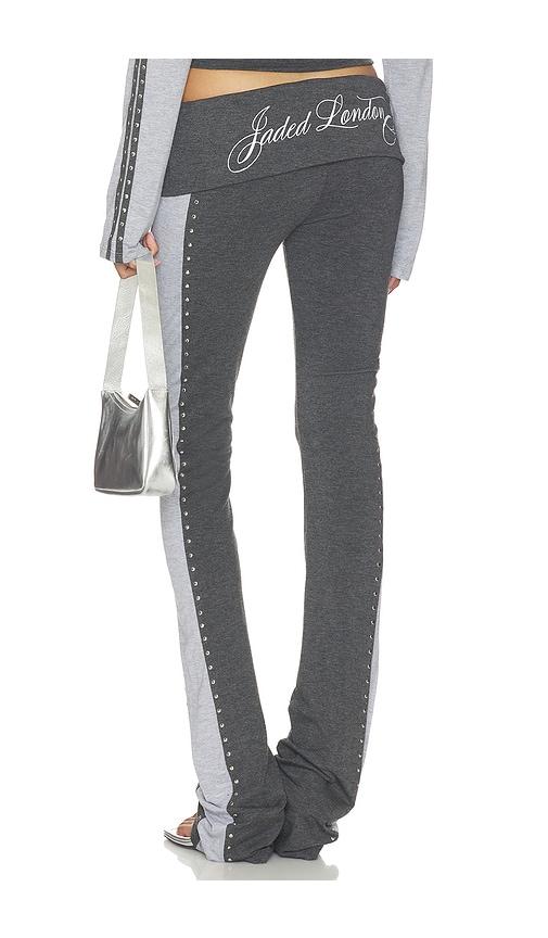 Jaded London Foldover Studded Trouser in Grey by JADED LONDON