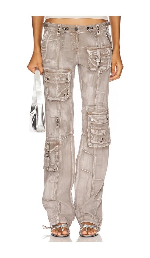 Jaded London Washed Cargo Pant in Grey by JADED LONDON