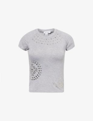 Studded Marl Stretch-Woven Top by JADED LONDON