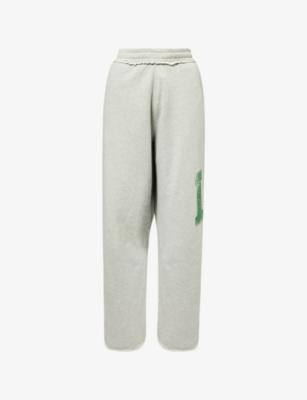 Text-Print Cotton-Blend Jogging Bottoms by JADED LONDON