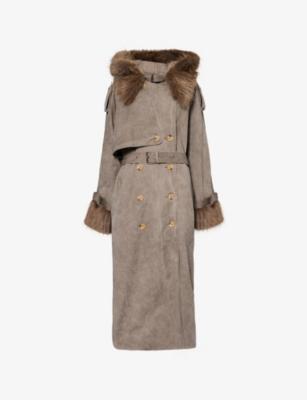 XL Hooded Cotton Trench Coat by JADED LONDON