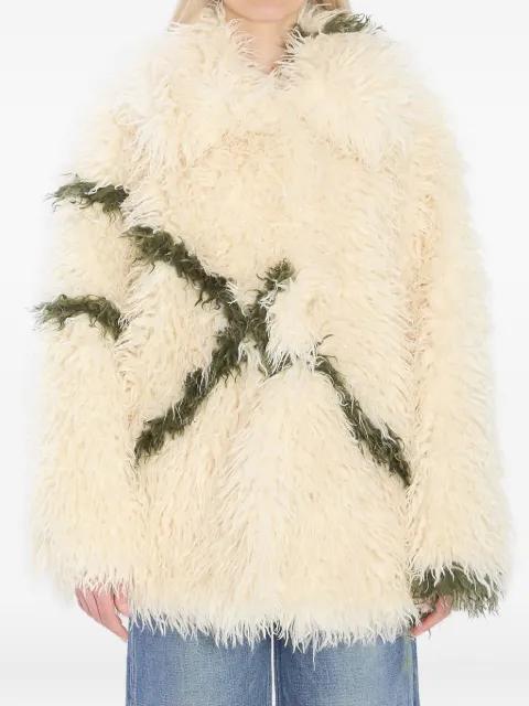 Cocoon fur-effect coat by JAKKE
