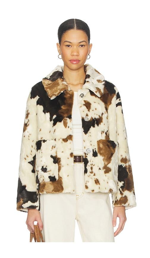 Jakke Traci Jacket in Cream,Brown by JAKKE