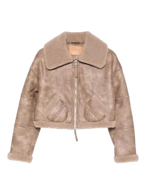 shearling-collar jacket by JAKKE