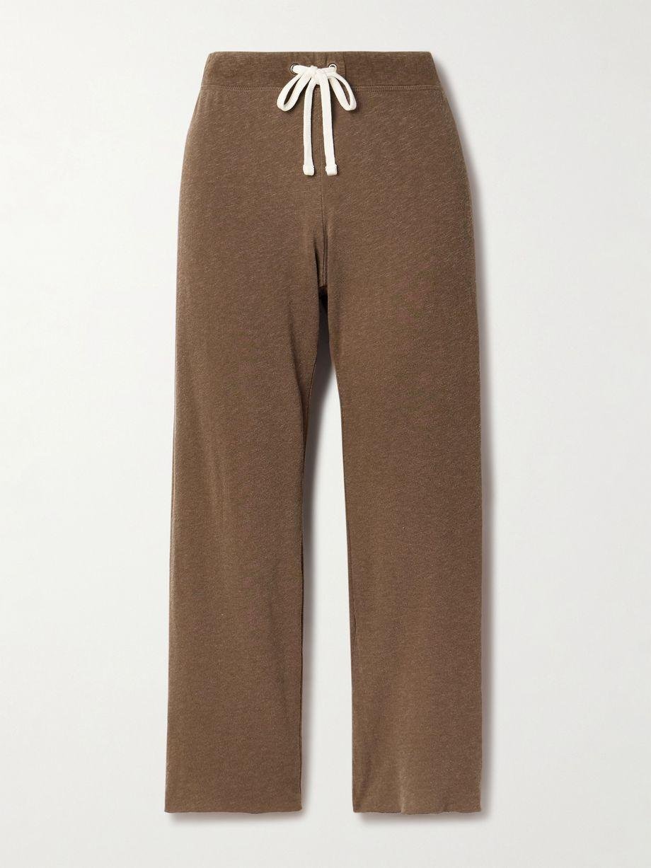 Cropped Supima cotton-terry track pants by JAMES PERSE