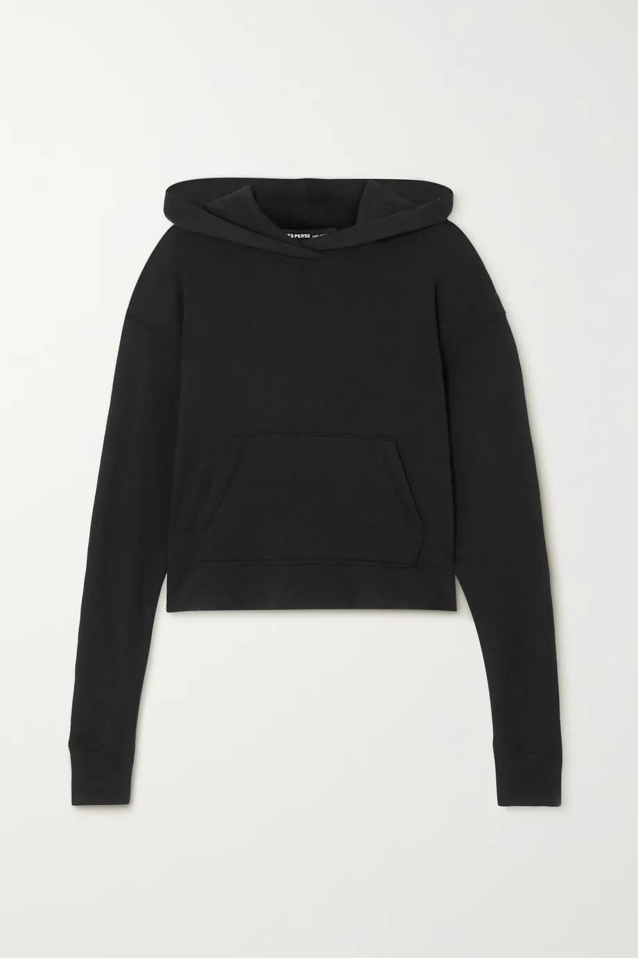 Cropped cotton-jersey hoodie by JAMES PERSE