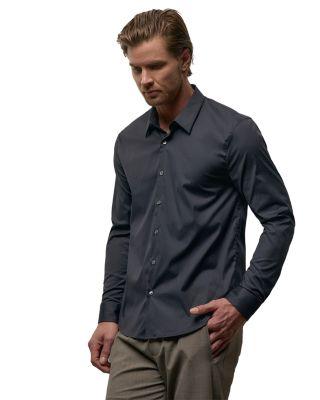 Matte Stretch Poplin Dress Shirt by JAMES PERSE Matte Stretch Poplin Dress Shirt by JAMES PERSE