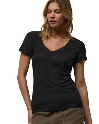 Sheer Slub Casual V Neck Tee by JAMES PERSE