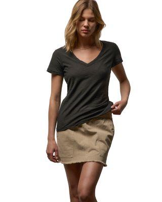 Sheer Slub Casual V Neck Tee by JAMES PERSE