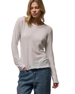 Sheer Slub Long Sleeve Crew Tee by JAMES PERSE