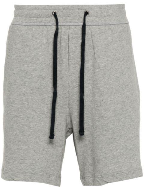 mélange-effect cotton shorts by JAMES PERSE