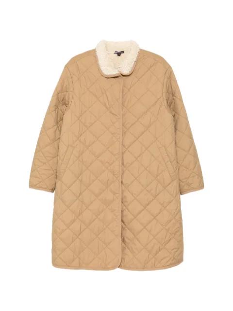 quilted shearling-collar coat by JAMES PERSE