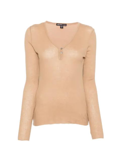 ribbed henley top by JAMES PERSE