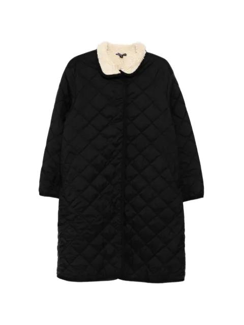 shearling-collar quilted coat by JAMES PERSE
