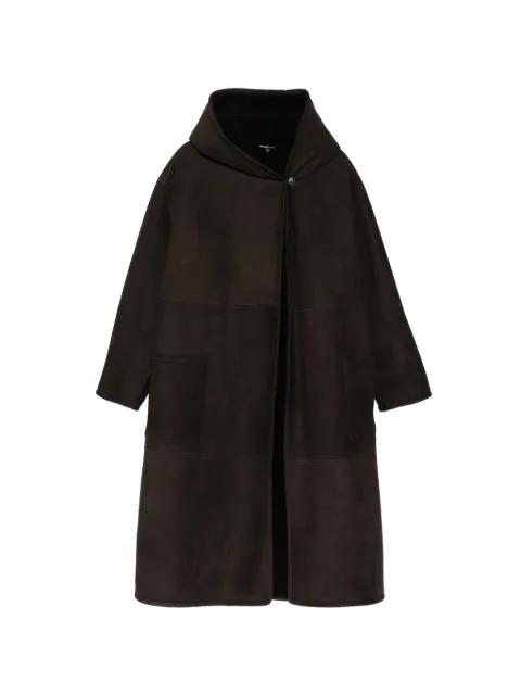shearling hoodied coat by JAMES PERSE