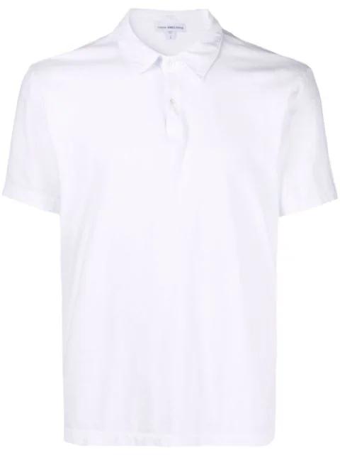 short-sleeved cotton polo shirt by JAMES PERSE
