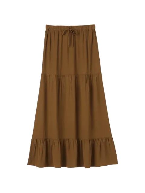 soft-matte tiered maxi skirt by JAMES PERSE