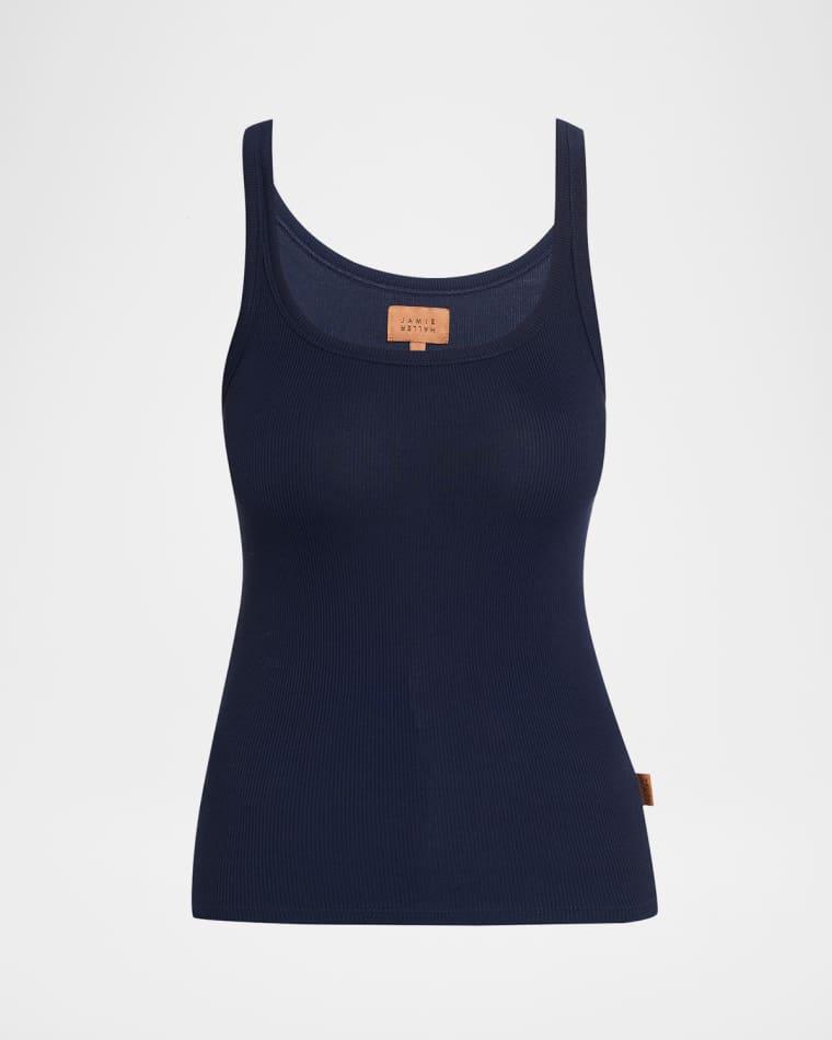 Scoop-Neck Rib Undershirt by JAMIE HALLER