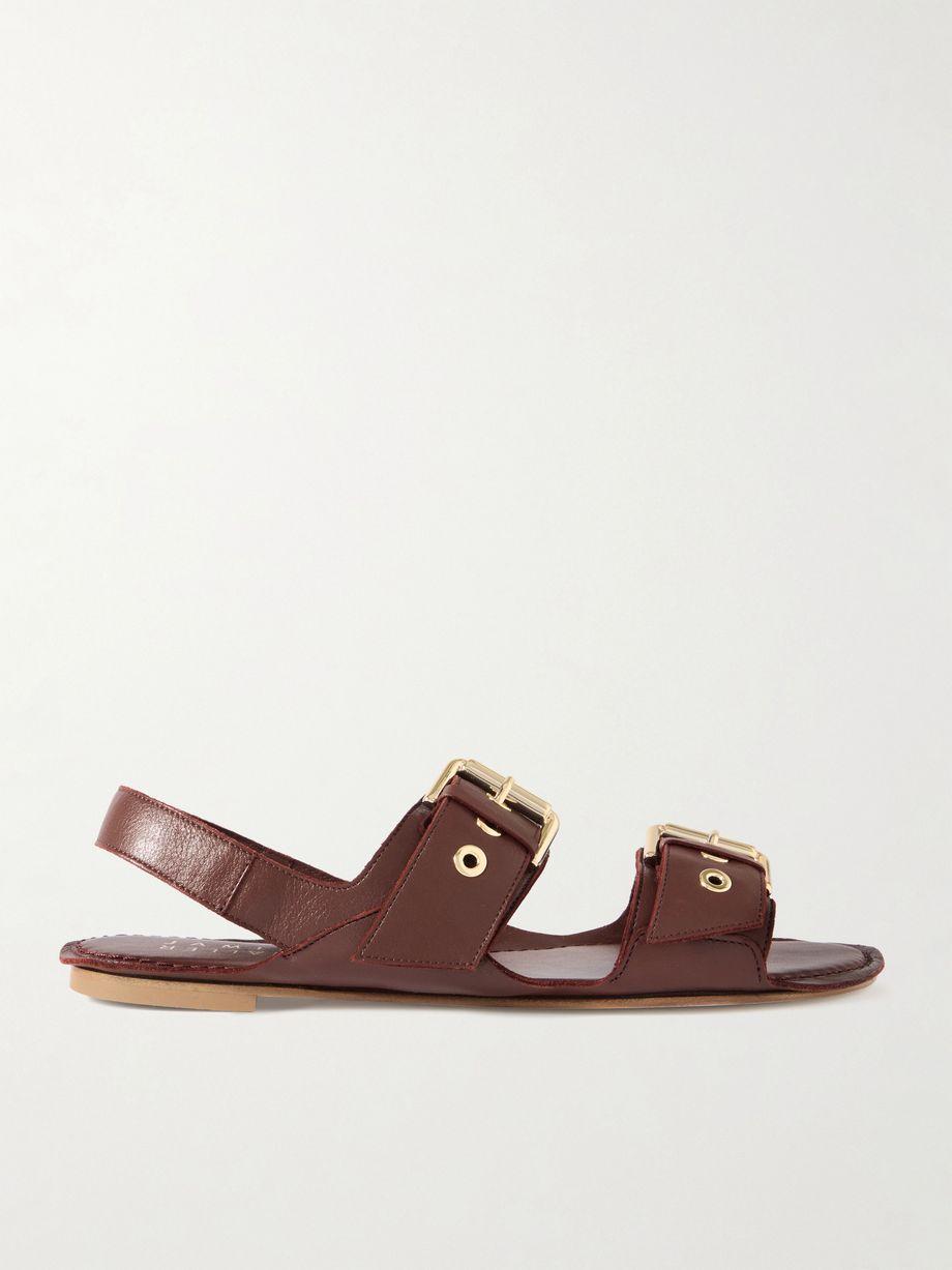 The Double Buckle leather sandals by JAMIE HALLER