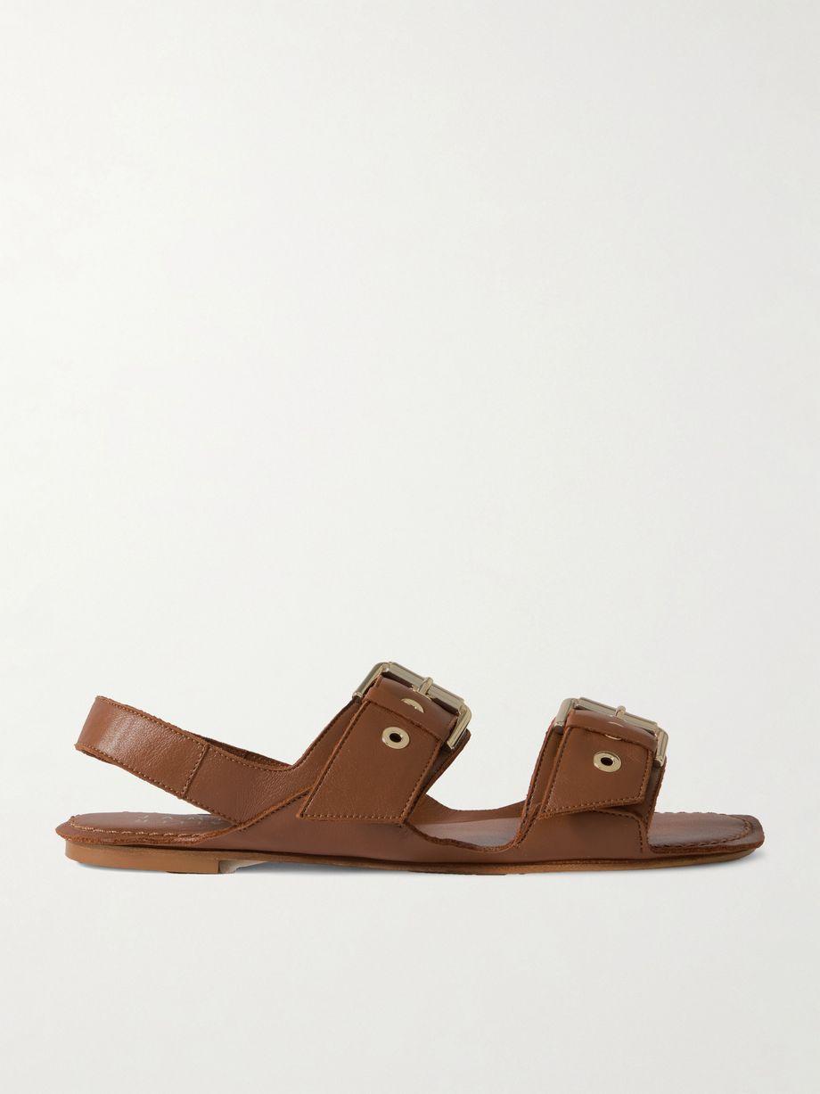 The Double Buckle leather sandals by JAMIE HALLER