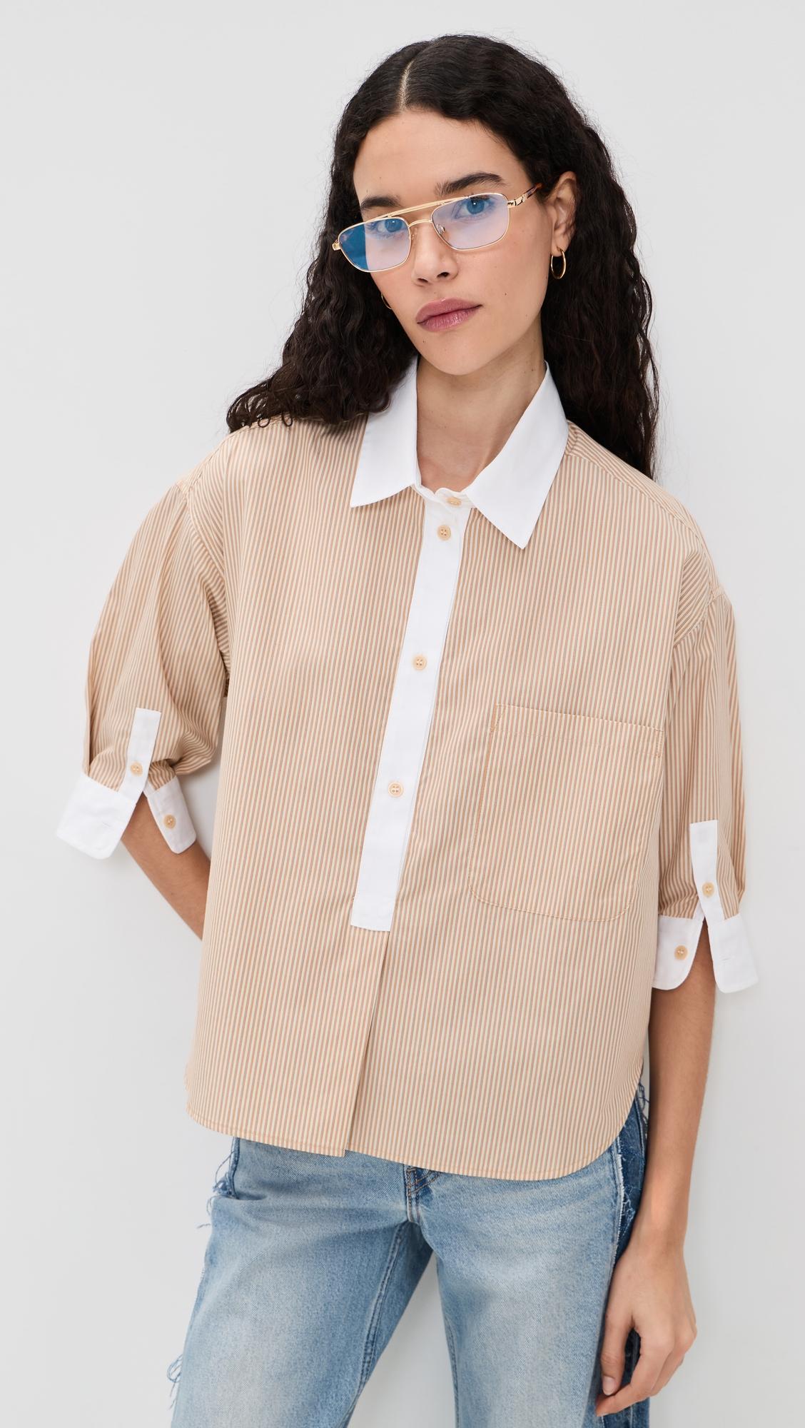 The Honey Stripe Popover by JAMIE HALLER