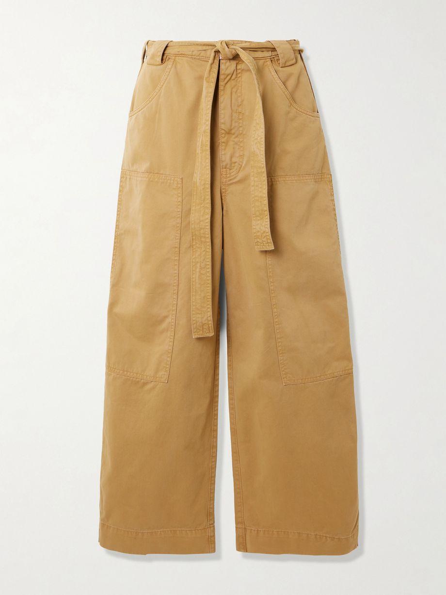 The Karate cropped belted cotton-twill wide-leg pants by JAMIE HALLER