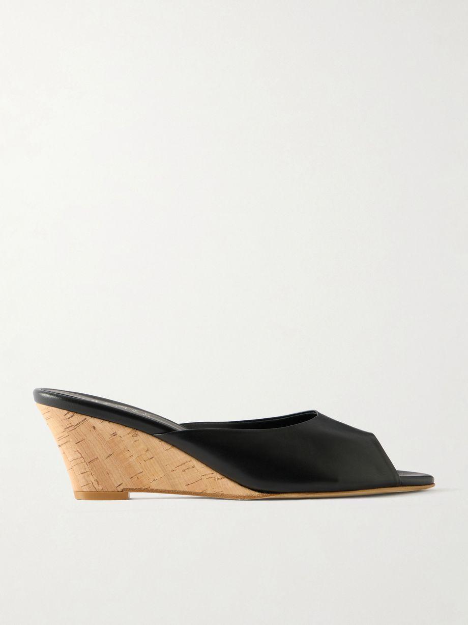 The Kit Slide leather platform sandals by JAMIE HALLER