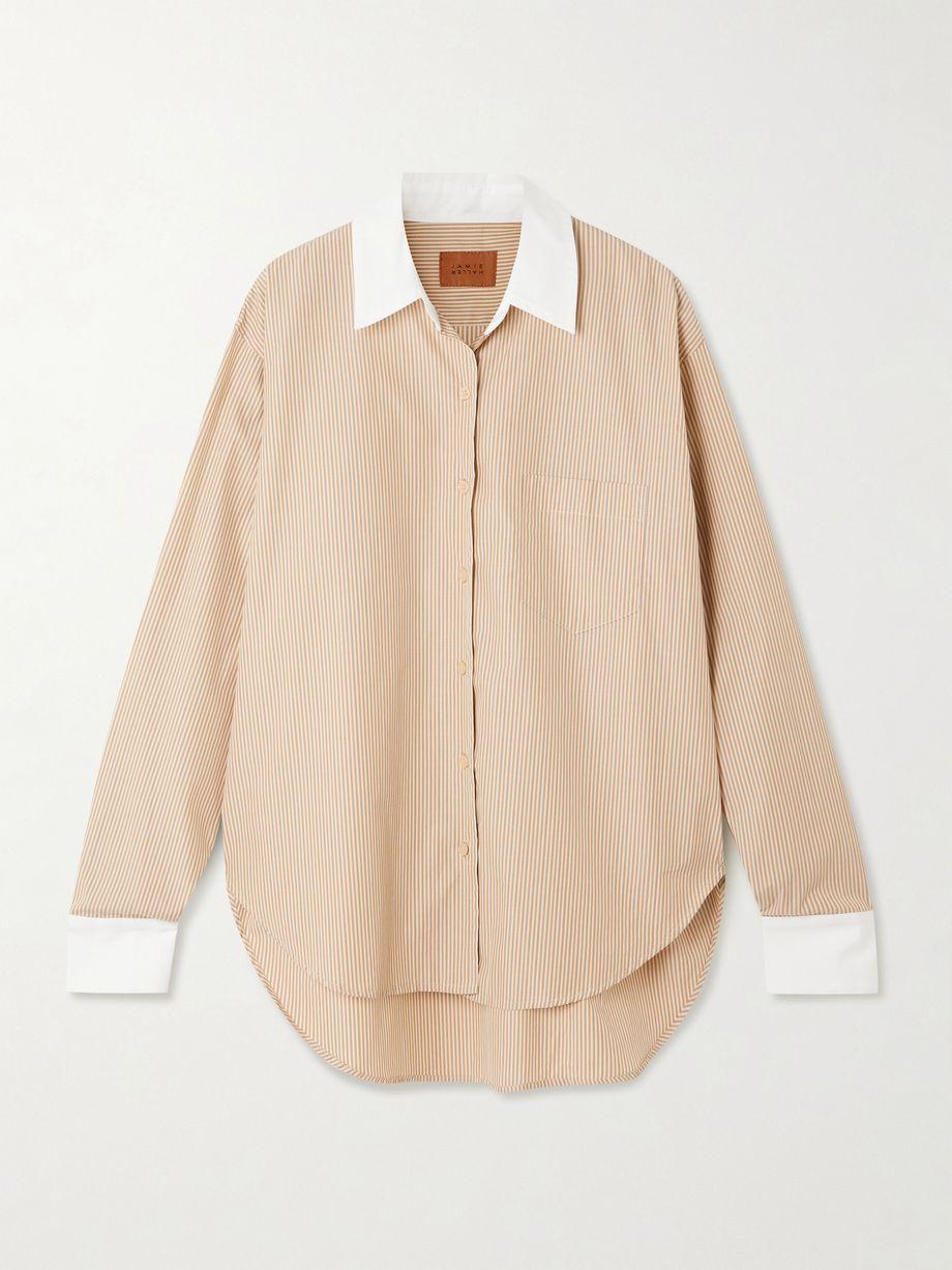 The Tipped Weekend striped Supima cotton-poplin shirt by JAMIE HALLER