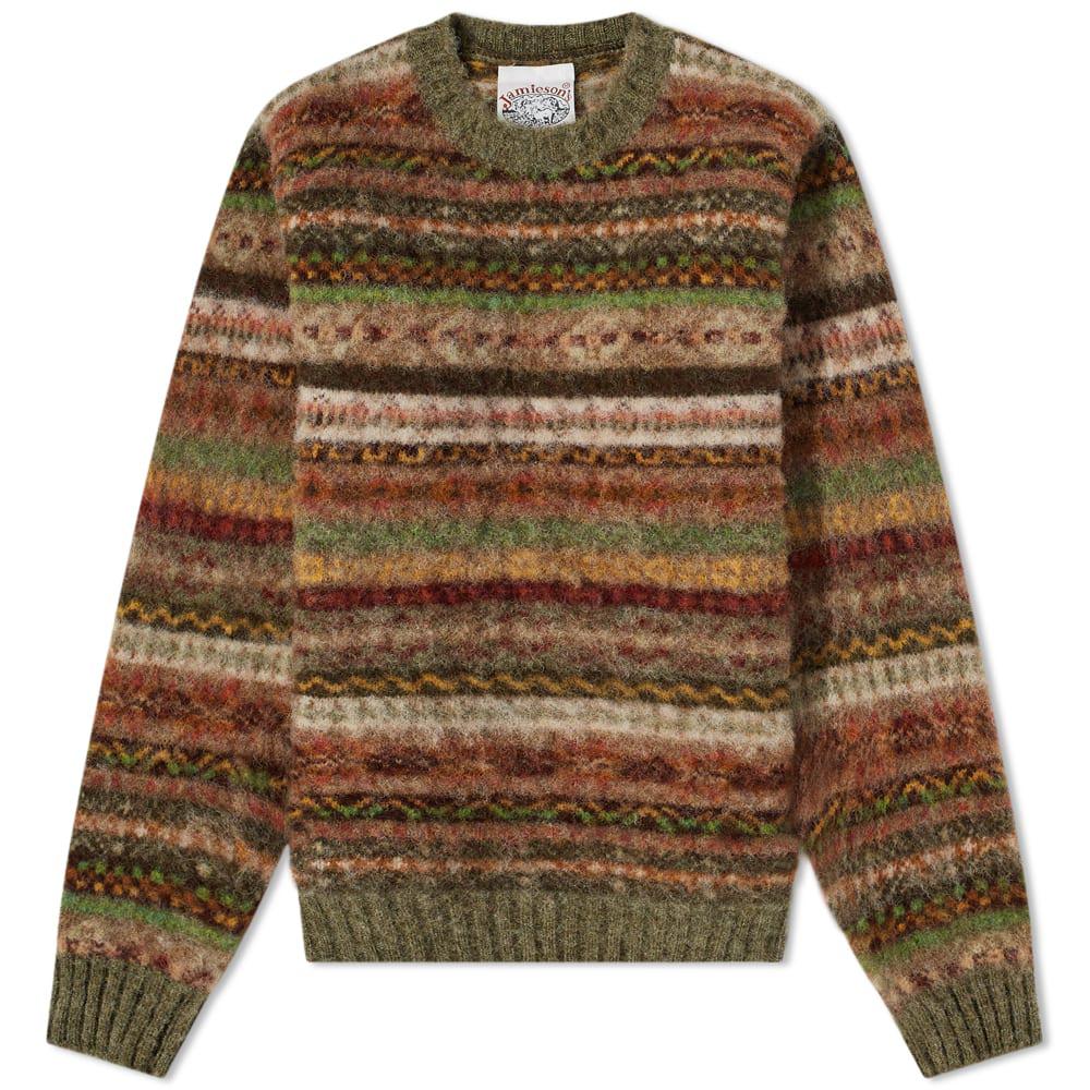 Jamieson's of Shetland Brushed Fair Isle Crew Knit by JAMIESONS OF SHETLAND