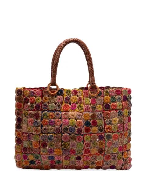 Mosaique raffia tote bag by JAMIN PUECH